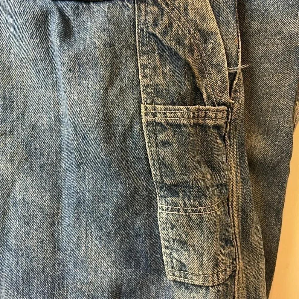 KEY vintage bibs denim jeans overalls